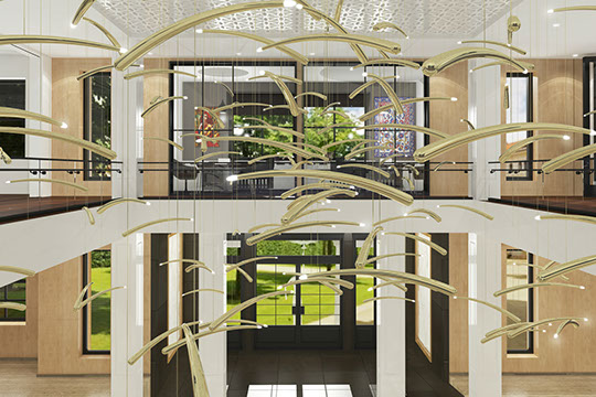 armenian cultural center atrium rendering