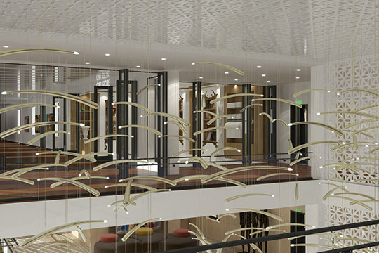 armenian cultural center atrium rendering