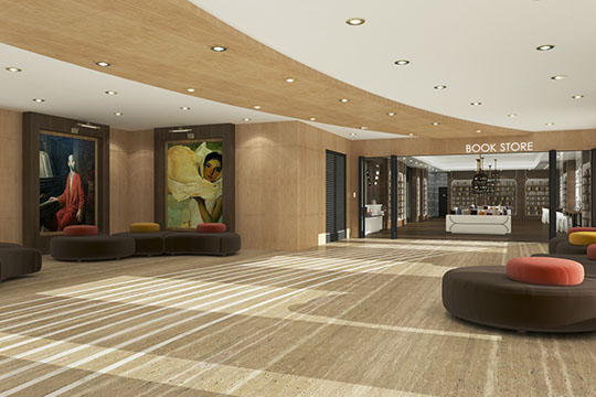 armenian cultural center entrance lounge rendering