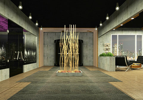 hotel entrance rendering