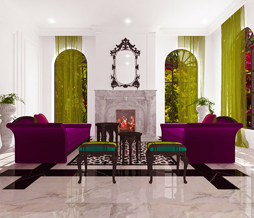 indian hotel room rendering