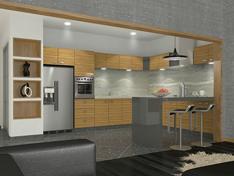 lafemme condo kitchen rendering