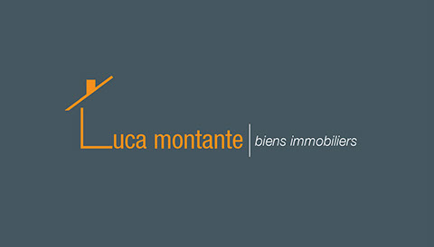 luca montante real estate business card and logo