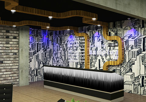 hotel reception rendering