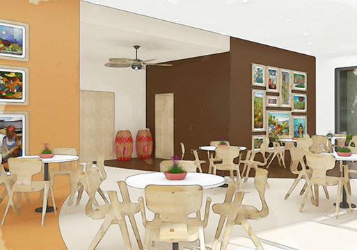art center cafe rendering
